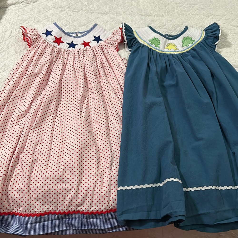 Lil Cactus Smocked Dresses- Size 5Y